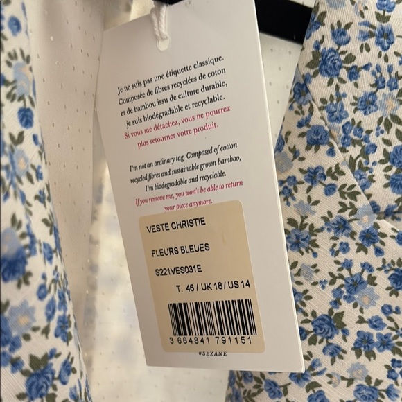 Sezane Christie Floral Double-Breasted Blazer - Picture 5 of 8